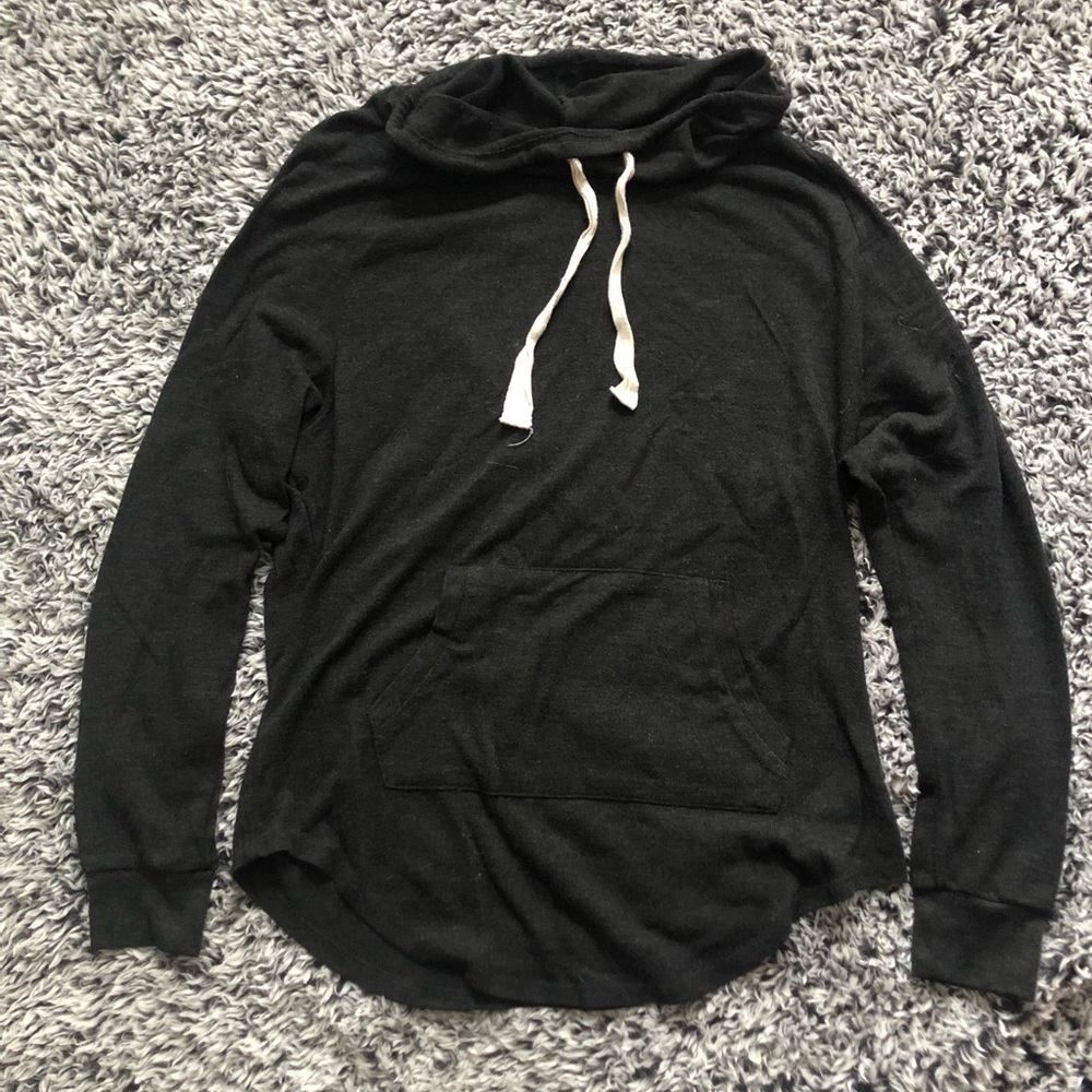 Dark Gray Hooded Shirt